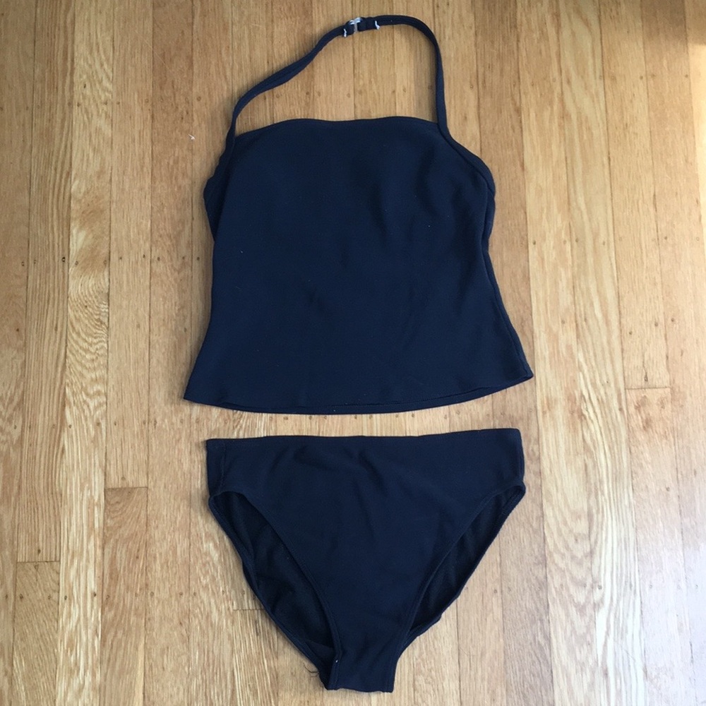 Lands End Women’s 2 Piece Halter Swimsuit Set